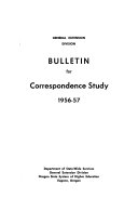 General Extension Division Bulletin