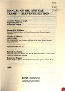 Manual of Oil and Gas Terms