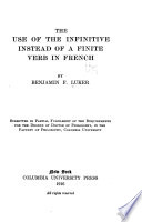 The Use of the Infinitive Instead of a Finite Verb in French