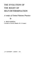 The Evolution of the Right of Self-determination