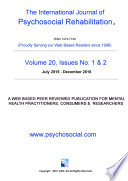 International Journal of Psychosocial Rehabilitation 20th Edition