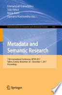 Metadata and Semantic Research