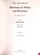 The New Grove Dictionary of Music and Musicians: A to Aristotle