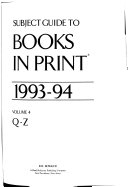Subject Guide to Books in Print