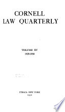 The Cornell Law Quarterly