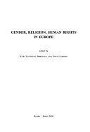 Gender, Religion, Human Rights in Europe