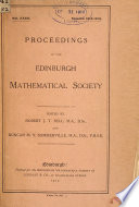 Proceedings of the Edinburgh Mathematical Society
