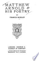 Matthew Arnold & His Poetry