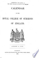 Calendar of the Royal College of Surgeons of England