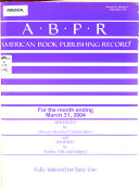 American Book Publishing Record