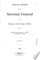 Annual Report of the Attorney General to the Governor of the State of Ohio