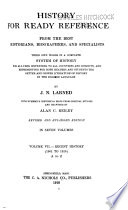 History for Ready Reference from the Best Historians, Biographers and Specialists