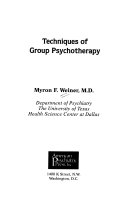 Techniques of Group Psychotherapy