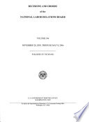 Decisions and Orders of the National Labor Relations Board