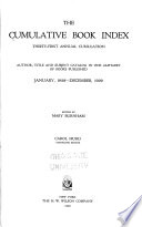 The Cumulative Book Index