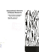 International Abstracts of Human Resources