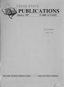 Texas State Publications