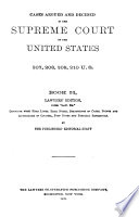 Cases Argued and Decided in the Supreme Court of the United States
