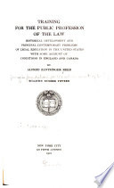 Training for the Public Profession of the Law