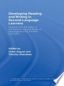 Developing Reading and Writing in Second-language Learners