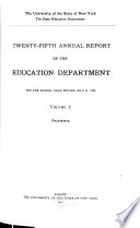 Report of the Education Department