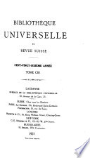 Bibliothèque universelle et revue suisse