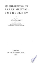 An Introduction to Experimental Embryology