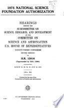 1975 National Science Foundation Authorization