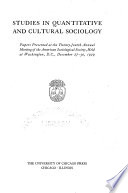 Studies in Quantitative and Cultural Sociology...