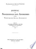 Journal of Proceedings and Addresses of the Conference