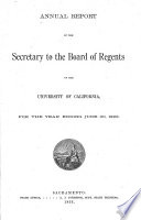 Annual report of the secretary to the board of regents