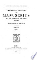 Catalogue général des manuscrits des bibliothèques publiques de France