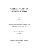 Estimation Methods for Statistical Models in Longitudinal Studies