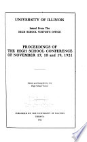 Proceedings of the High School Conference