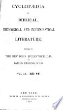 Cyclopaedia of Biblical, Theological, and Ecclesiastical Literature