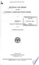 Decisions and Orders of the National Labor Relations Board