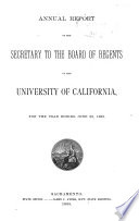 Annual Report of the Secretary to the Board of Regents