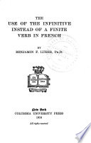 The Use of the Infinitive Instead of a Finite Verb in French