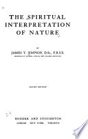 The Spiritual Interpretation of Nature