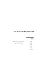 The Politics of Community