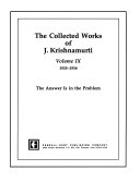 The Collected Works of J. Krishnamurti