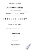Reports of cases heard and determined in the Appellate Division of the Supreme Court of the State of New York