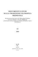 Documenti e studi sulla tradizione filosofica medievale