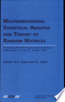 Multidimensional Statistical Analysis and Theory of Random Matrices