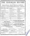 Railroad Record and Journal of Commerce, Banking, Manufactures and Statistics