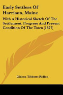 Early Settlers of Harrison, Maine