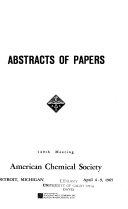 Abstracts of Papers - American Chemical Society