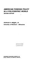 American Foreign Policy in a Polycentric World