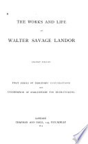 Works and Life: Imaginary conversations: ser. I. Examination of Shakespeare. 1876