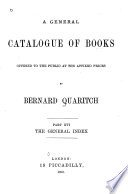 A General Catalogue of Books